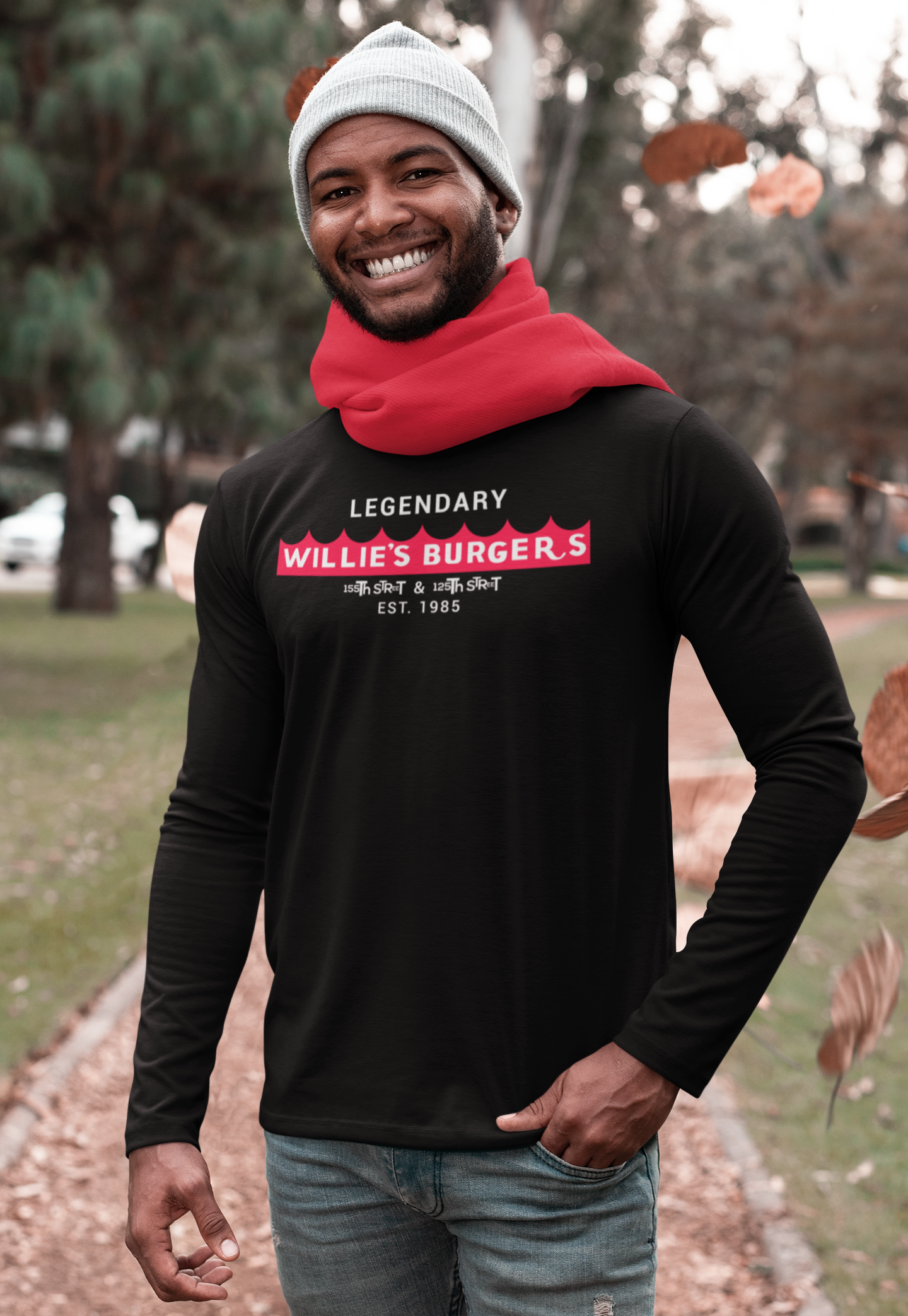 Willies Burgers Banner Long Sleeve Shirt