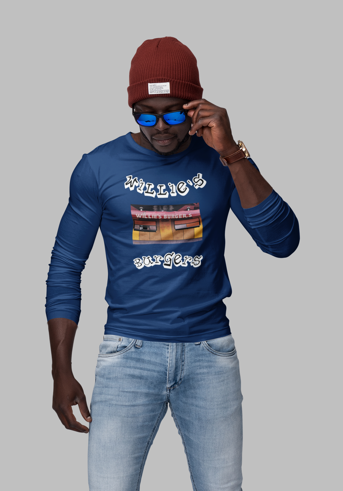 Willies Burgers Stand Long Sleeve Shirt